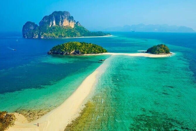 Early bird Krabi to Phi Phi islands + 4 Islands by Speedboat - Pileh Lagoon and Loh Samah Bay: turquoise water with a caveat